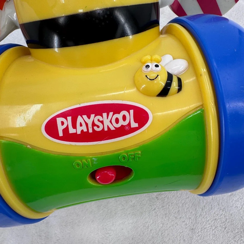 Playskool Crawl 'n Flutter Bee Vintage 2003 Bumblebee Rolling Toy Wobble & Roll